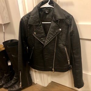 Faux Black Leather Jacket